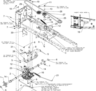 Drive Diagram and Parts List for XT1-GT50KH (14AQA3CQ010)(2016) Cub Cadet Lawn Tractor